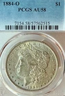 1884-O AU58 PCGS New Orleans Mint Morgan Silver Dollar