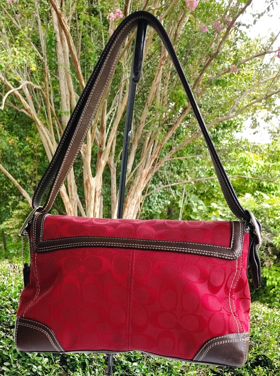 Coach F13972 MEDIUM Vintage Y2K Soho Cherry Red Signature C