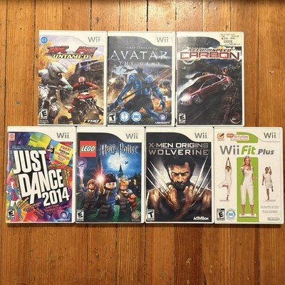 Lot Of 7 Nintendo Wii Games NFS Carbon Lego X-MEN Avatar MX vs ATV Just Dance