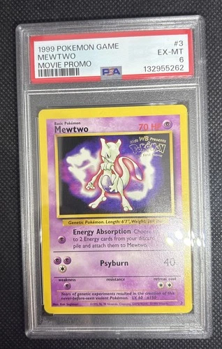 1999 Pokémon Game Movie Mewtwo 3 Movie Promo PSA 6