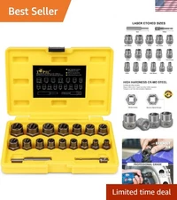 18-Piece Bolt Extractor Kit, Lug Nut Removal Tool