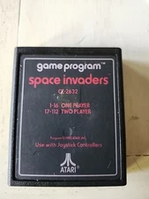Vintage 1980 SPACE INVADERS Game Program ATARI Game Cartridge - CX-2632