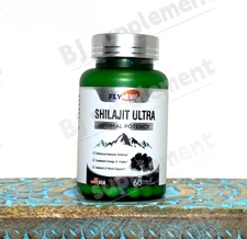 Flynew Shilajit Ultra Optimal Potency For Stamina, Immune Support 1300mg