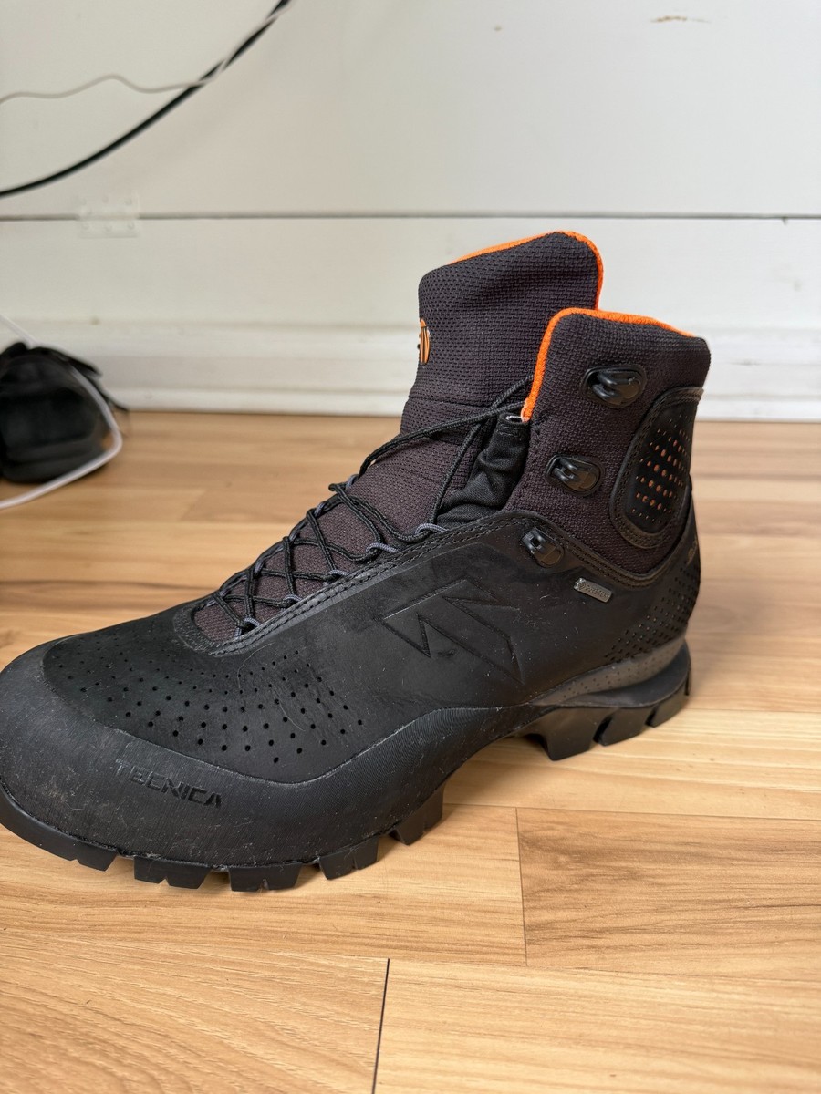 Tecnica Forge GTX Mid Hiking Boot (Men) - Black/Orange Leather