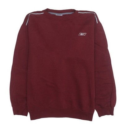Reebok Herren Pullover Sweatshirt rot Rundhals L Sport Fleece