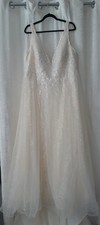 RRP £1560 Ivory  stone colour wedding dress US22 ,UK 24