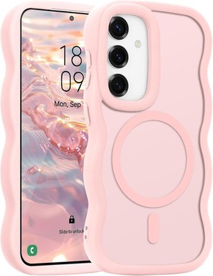Cute Curly Wavy Frame Hard Translucent Matte Clear Back Cover for Samsung Galaxy