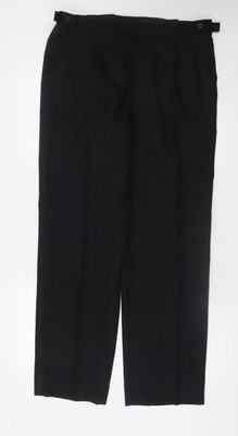 Schwarze Anzughose Herren UK-Größe 34 in Marks and Spencer normale Passform