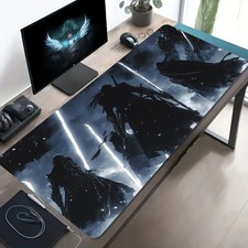 1pc Large-sized Esports Gaming Mouse Pad Featuring a Sword-wielding Warrior and