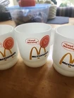 3 VTG Fire King McDonalds Mug Good Morning Coffee Cup Anchor Hocking Milk Glass