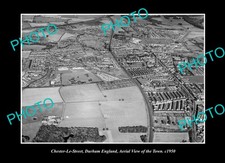 Chester Le Street Durham England Town Aerial c1950 2 Old Large Historic Photo