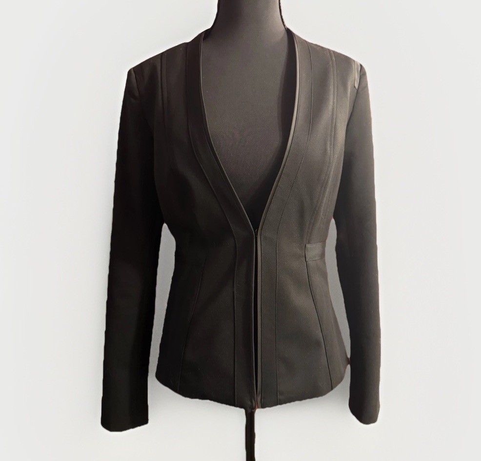 Cache Black Tailored Stretch Blazer – Hook & Eye … - image 1