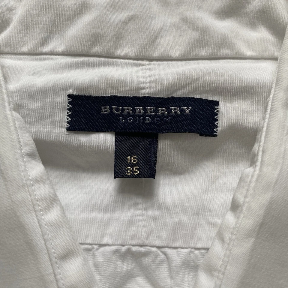 Burberry London White Button Down Dress Shirt Long Sleeve Size 16 - Image 3 of 4