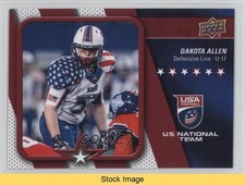 2016 Upper Deck USA Football USA U17 Flag Wave Dakota Allen #114 READ 0qr0