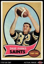 1970 Topps #74 Dave Parks Saints Texas Tech 3 - VG