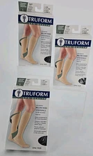 3 Pack TruForm Anti-Embolism Below The Knee Stockings 18mmHg 8808-3XL BLACK