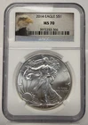 2014 AMERICAN SILVER EAGLE $1 NGC MS 70