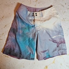 Old Navy Boys Swim Trunks Size 7 Shark Print EUC