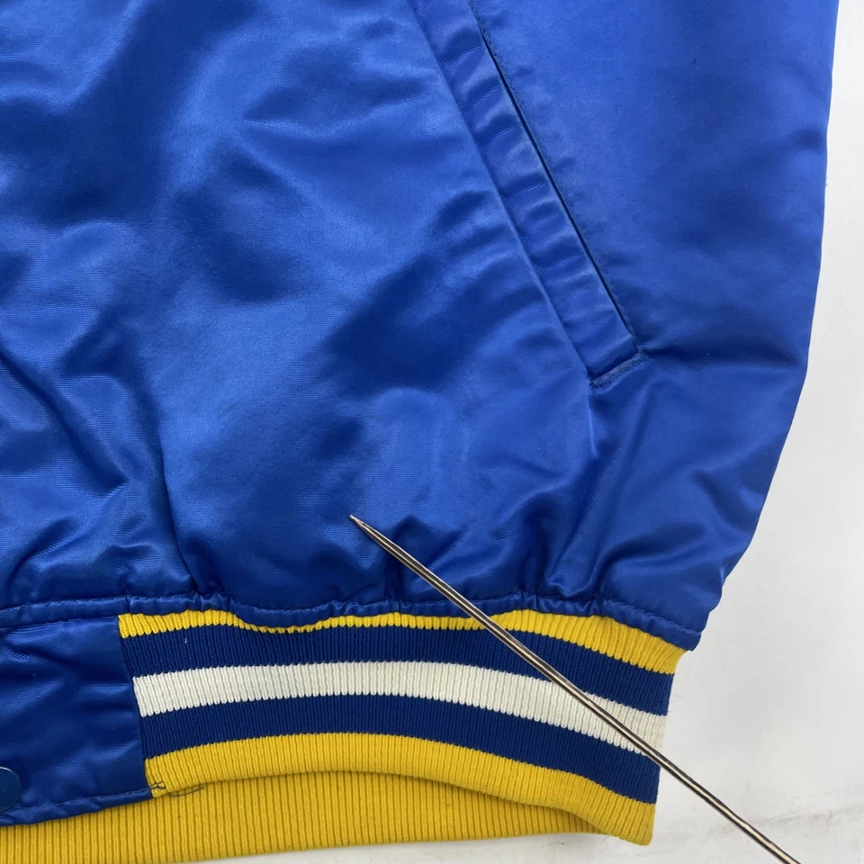 Vintage Pittsburgh Panthers Starter Satin Bomber Jacket Size Large 80s 90s NCAA - Image 4 of 4