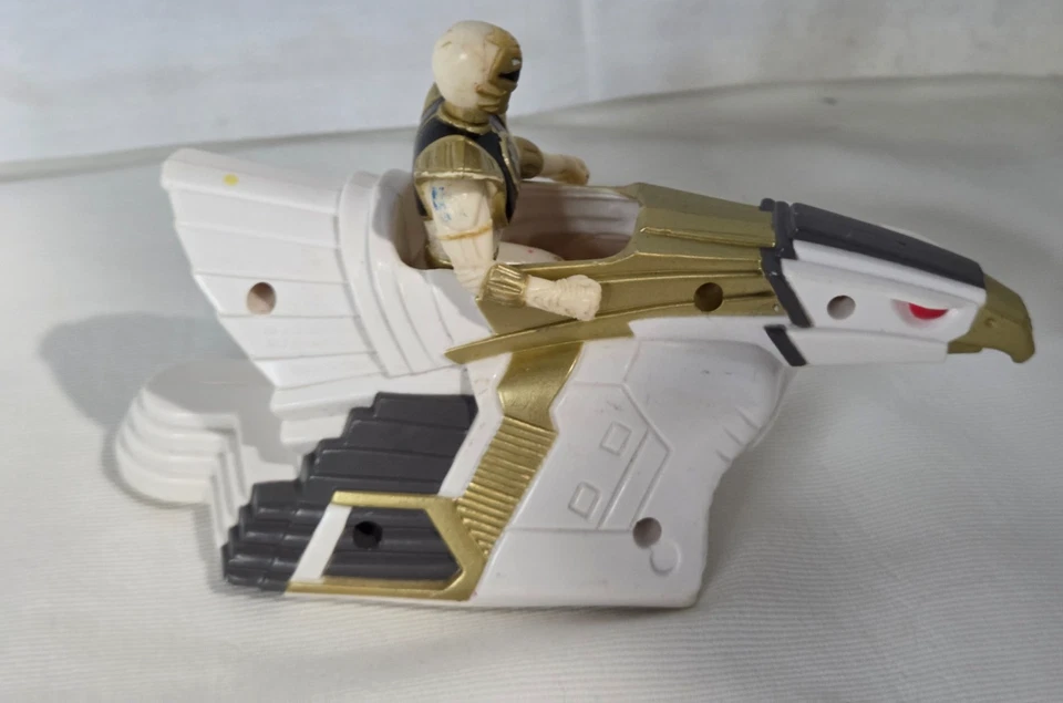 McDonalds Mighty Morphin Power Rangers 1995 White Ranger Falcon Ninjazord Foto 3 de 4