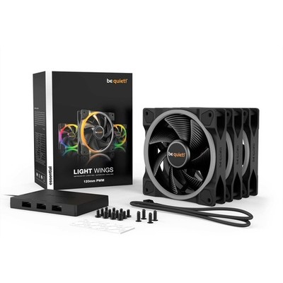 Be quiet! Light Wings 120mm PWM Triple Pack Gehäuselüfter, Schwarz #1907365
