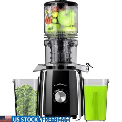 Cold Press Juicer Masticating Wide Chute Easy Clean Nutrient Rich Juice New