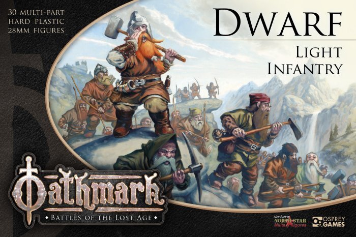 Клятвенный знак OAKP103 Dwarf Light Infantry 30 моделей фэнтезийных 28-миллиметровых гномов
