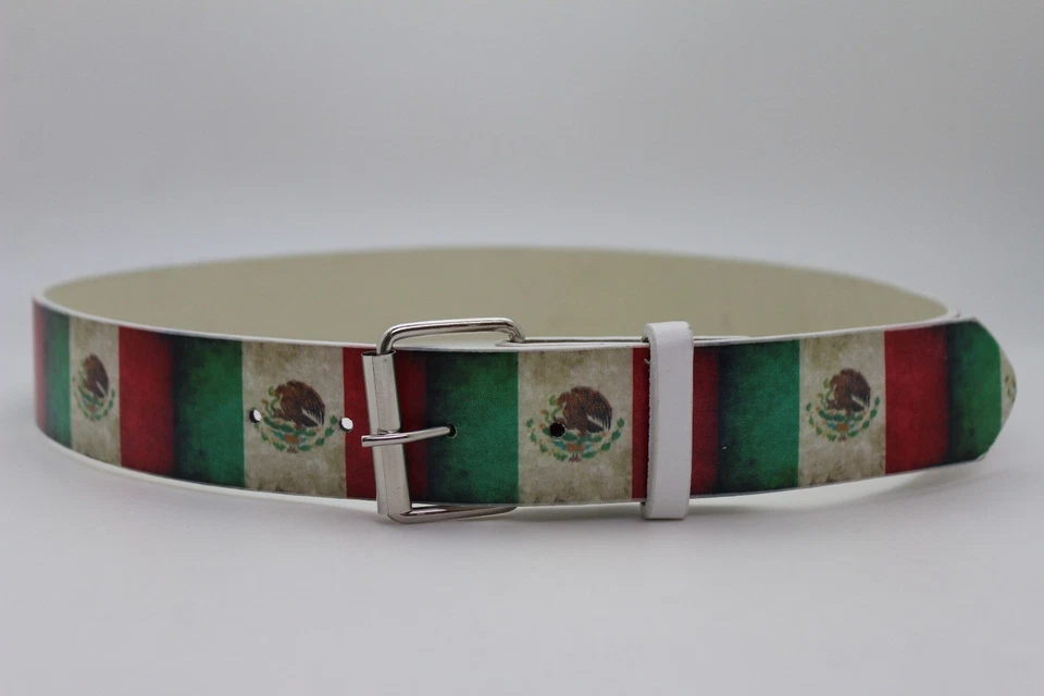 Новый женщин мужчин Western классический бедра талии красный зеленый белый Мексика флаг ремень размер S - Изображение 3 из 4