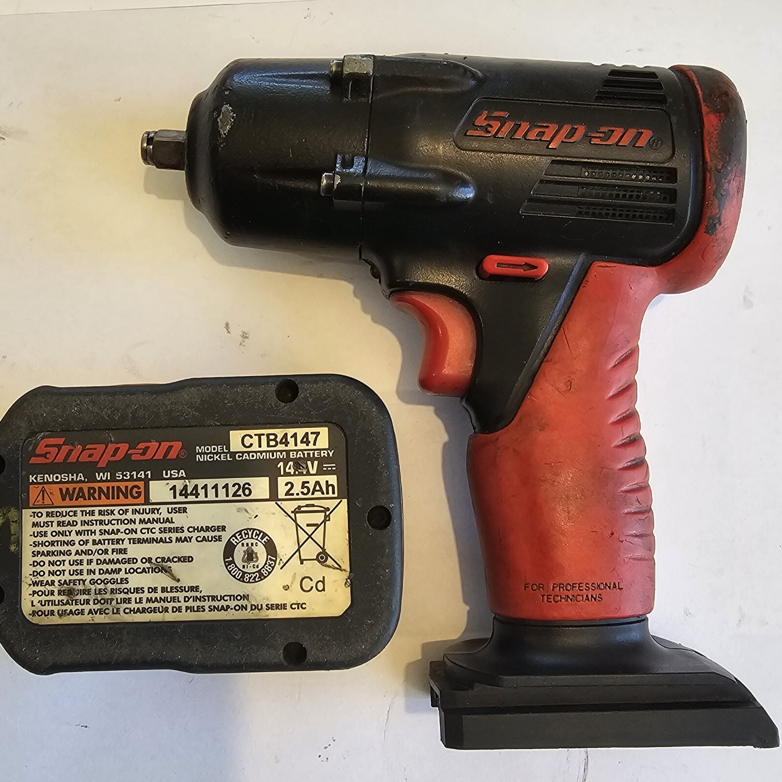 SNAPON CT4410A 14.4v Cordless 3/8 1x Battery CTB4147 eBay