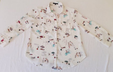 Roly-Poly Woman's Top Shirt Roll Tab Sleeve Summer Beach Lightweight Size Medium