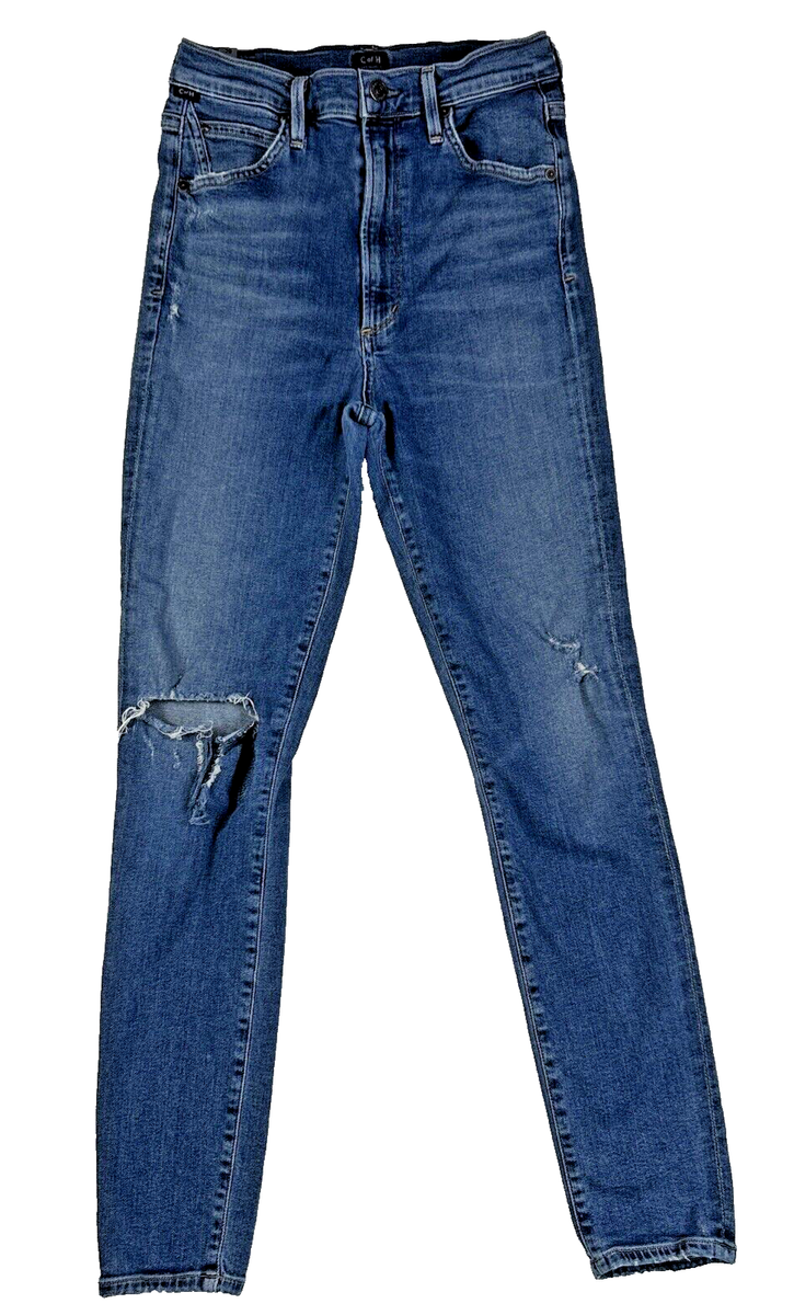 Citizens of Humanity Chrissy High Rise Skinny Distressed Jeans