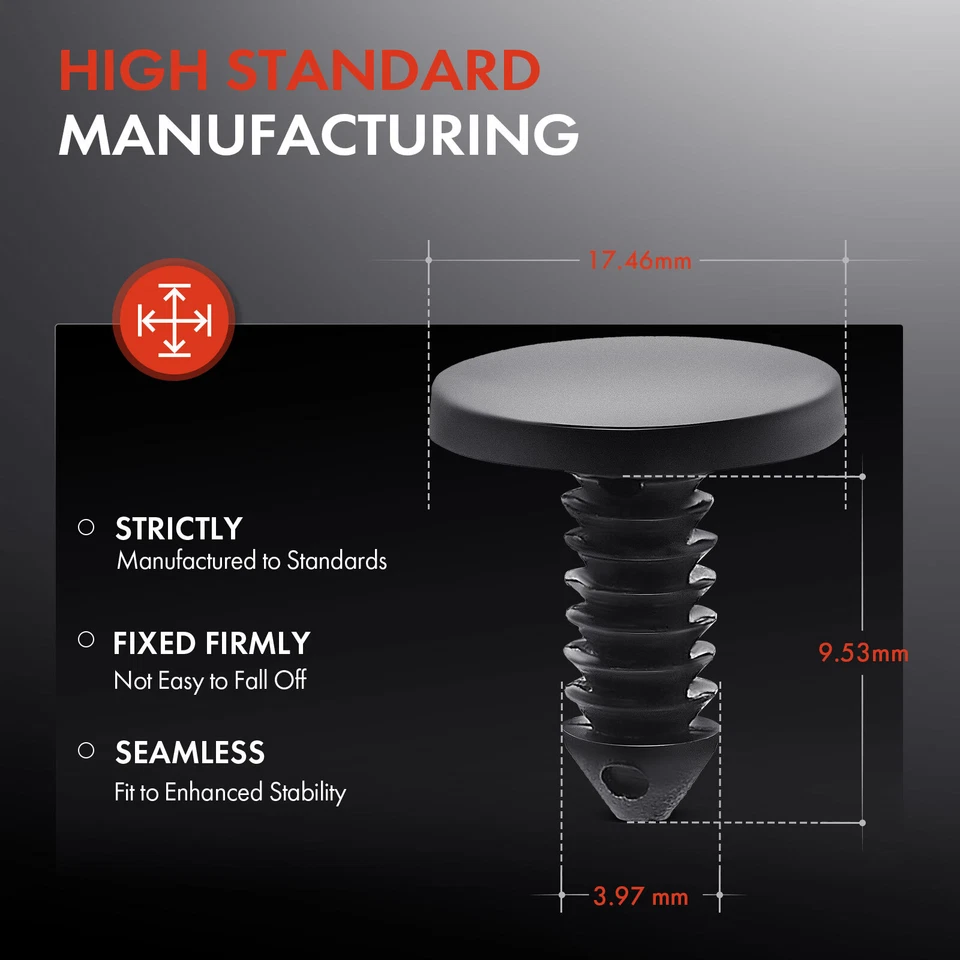 30x Sujetadores de clips de retención de banda climática de nailon para GM Ford Mustang Falcon GT40 Foto 3 de 4