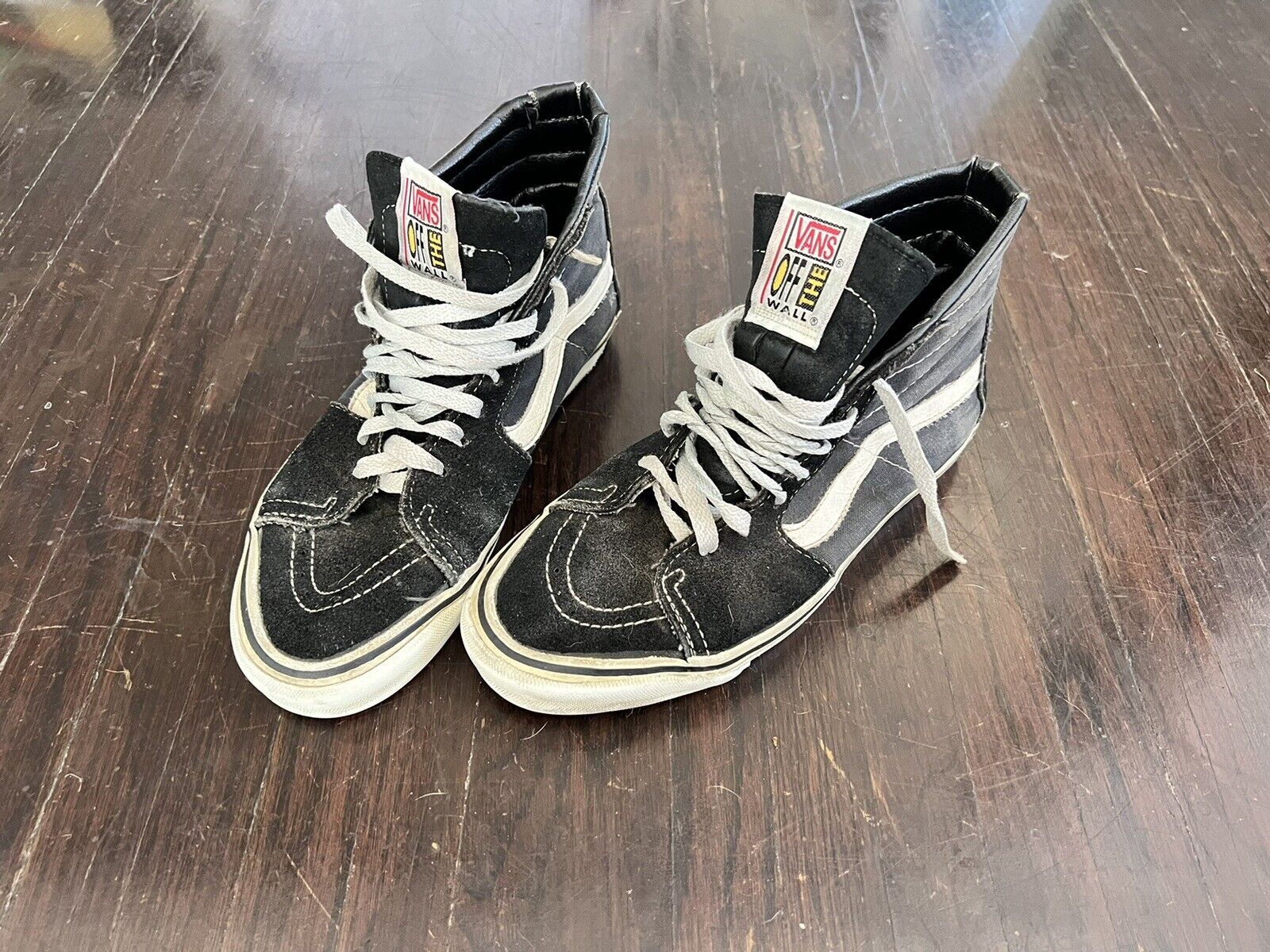 vans made usa sk8-hi vintage size 8 Black &amp; White 80's 90's | eBay