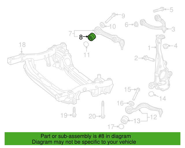 Mercedes Benz Genuine GLC 300 2023-2024 Front Spring Link Bushing