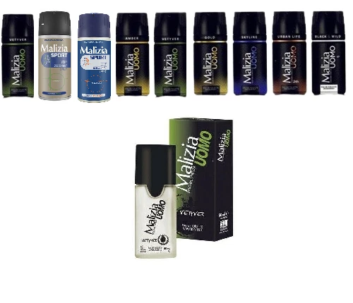 MIRATO Malizia Uomo Deodorant Dream Set Deo Mix 9 x 150ml + Parfüm EDT 50ml