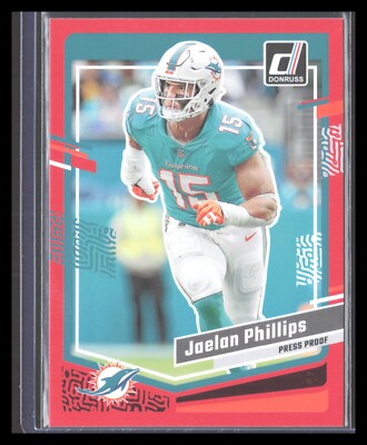 2023 Panini Donruss JAELAN PHILLIPS Red Press Proof #183 Dolphins MIDO