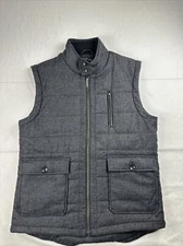 Rodd & Gunn Johnsonville Charcoal Quilted Vest Men’s Large Woven In Italy EUC