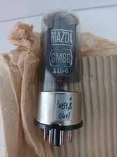 6M6G (EL33 KT61) MAZDA piastra ovale nera base in metallo NOS/NUOVO CON SCATOLA testato 130%