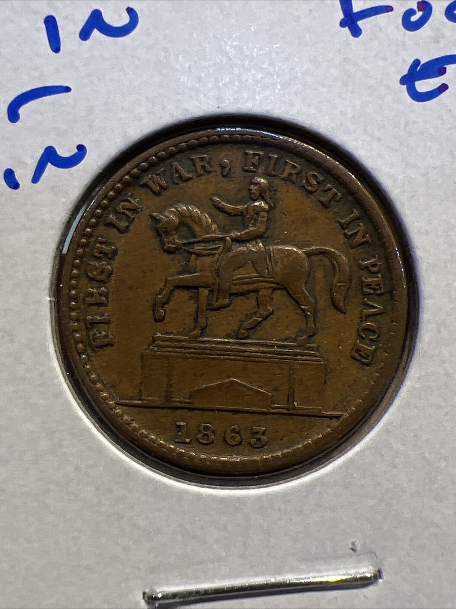 1863 Civil War Token, Obv: 