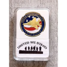 U S AIR FORCE F-15 STRIKE EAGLE Challenge Coin with nice case.