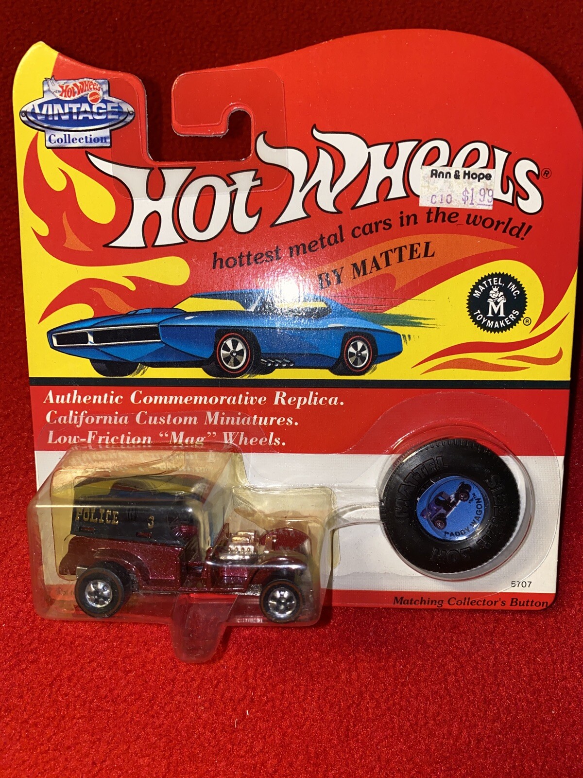 Hot Wheels Vintage Collection Paddy Wagon Metallic Dark Red 74299057076