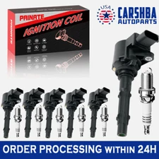 6x Premium Quality Ignition Coils+Iridium Spark Plug for Mercedes 230 C300 ML350