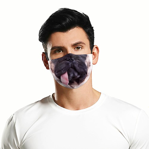 Adult Adjustable Washable Funny 3D Dog Mouth Masks Protective Cosplay Facemasks - Picture 33 of 40