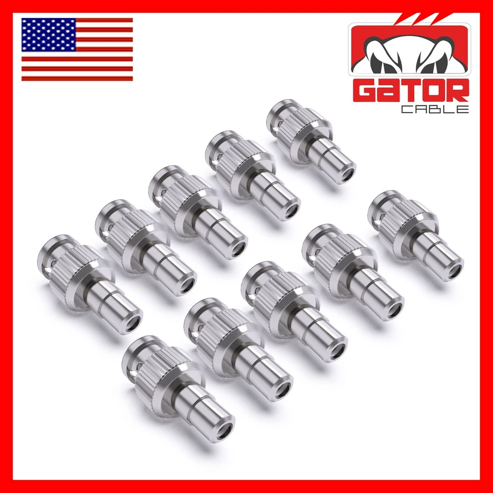 BNC Male Plug to RCA Female Coax Connector Adapter Converter for CCTV Camera 10X - Image 4 of 4