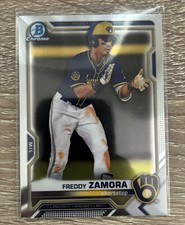 2021 Bowman Chrome Prospects Freddy Zamora Milwaukee Brewers #BCP-2