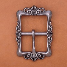 Heavy Duty Flower Pin Center Bar Belt Buckle for Leather Belt Fit 33mm Strap