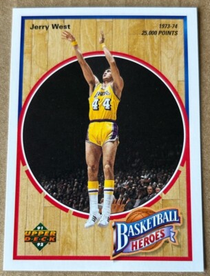 その他 Jerry West Auto upper deck JERRY WEST HOF 1991-92 UPPER DECK BASKETBALL HEROES Card #6 NM-MT