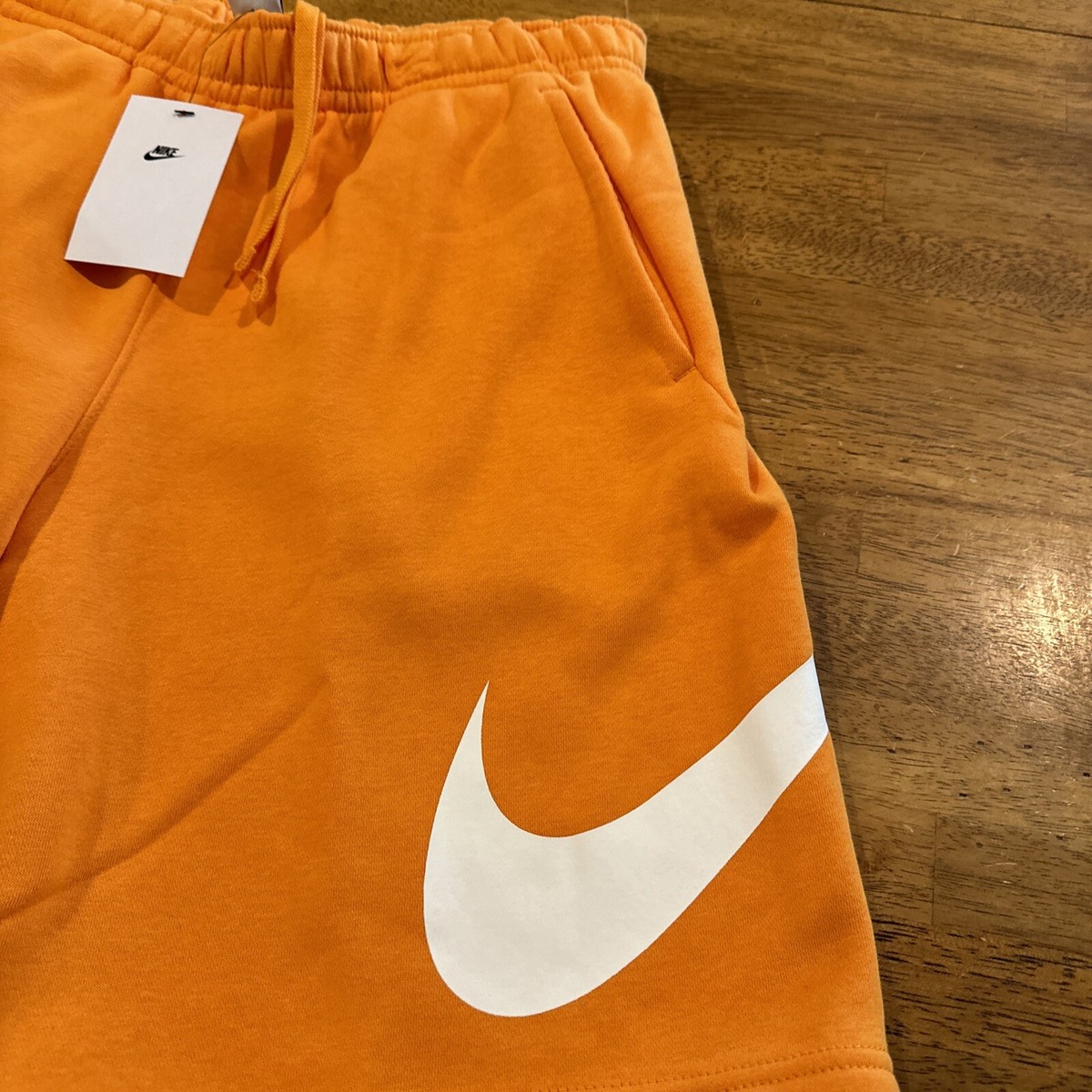 Nike Fleece Men's Training Shorts Orange Medium BV2721 886 At Knee