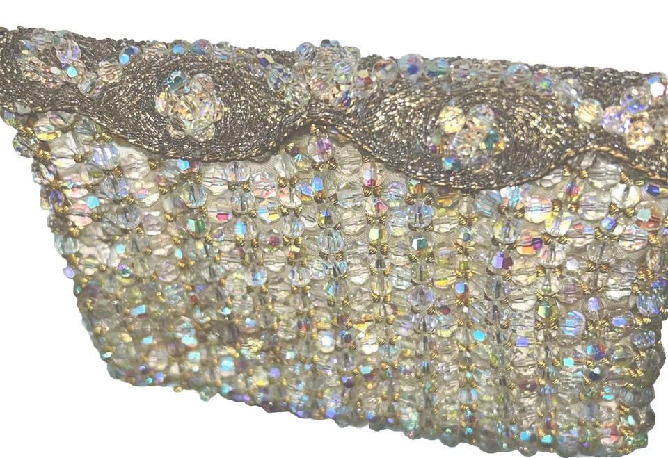 Vintage Austrian Crystal Evening Bag Handmade In Belgium. - Image 4 of 4