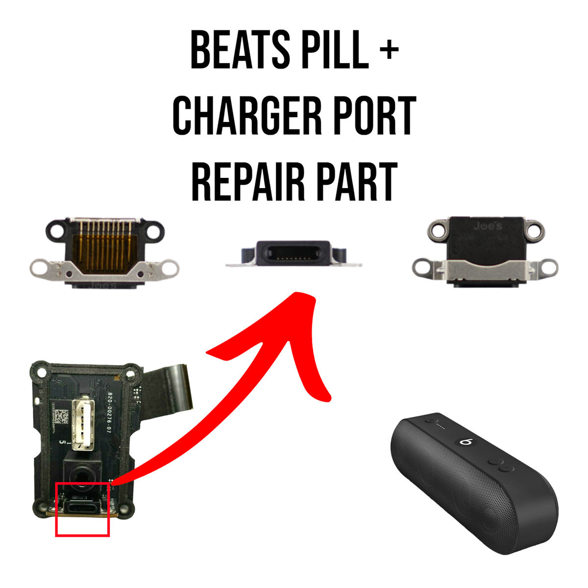 Beats by Dre Beats Pill+ Plus Pin Lighting Charger Port